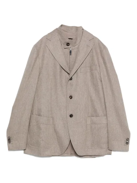 Incotex high-neck buttoned blazer