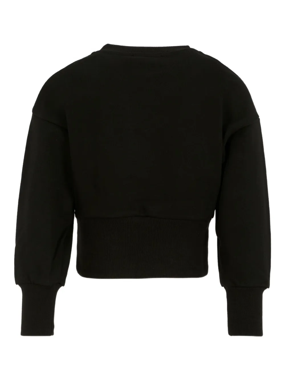 Balmain Kids chain-embellished cropped sweater Zwart
