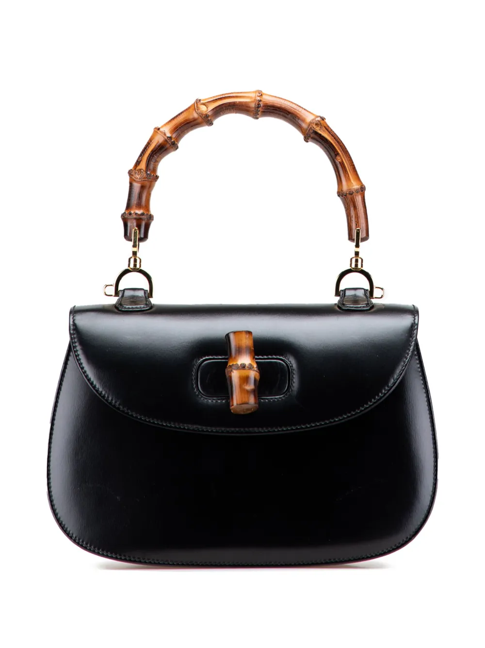 Gucci Pre-Owned 20th Century カーフスキン バンブー ナイト サッチェルバッグ - ブラック Gucci Pre-Owned 20th Century カーフスキン バンブー ナイト サッチェルバッグ - ブラック