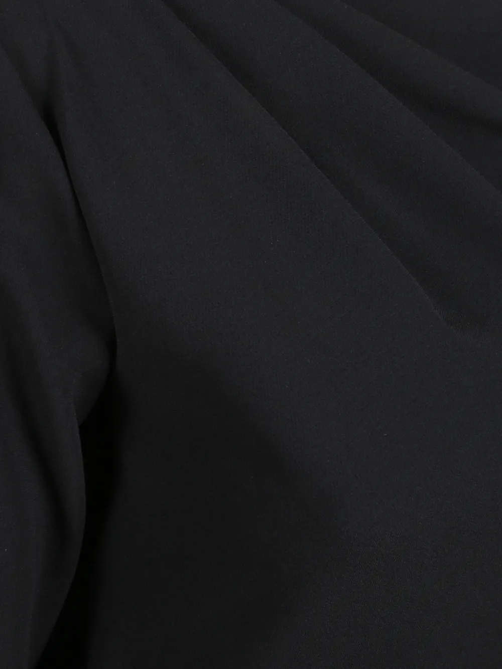Draped Long-Sleeve Midi Dress