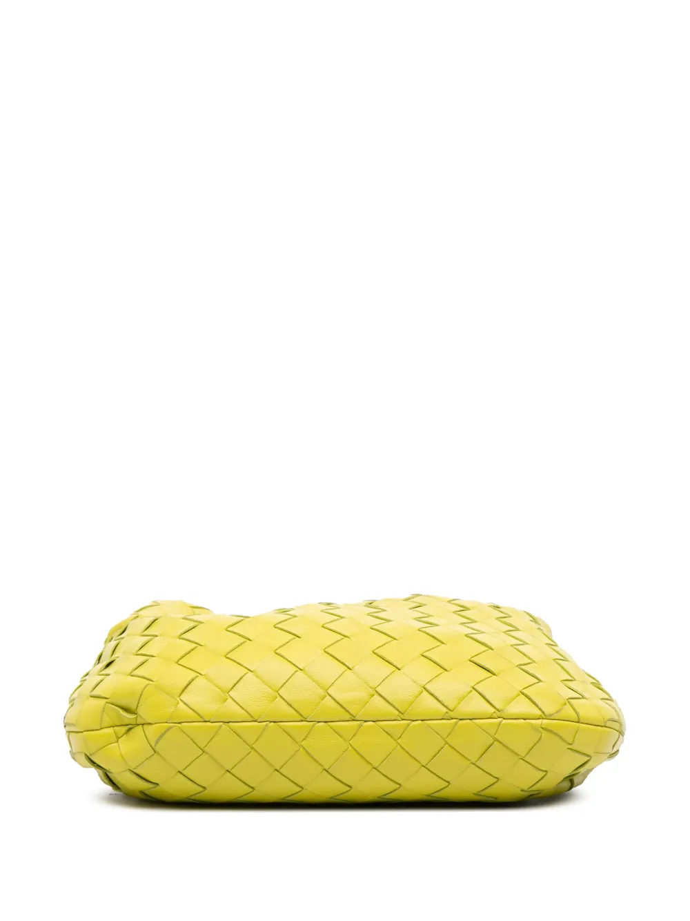 Pre-owned Bottega Veneta 2012-2025 Mini Nappa Intrecciato Jodie Hobo Bag In Yellow