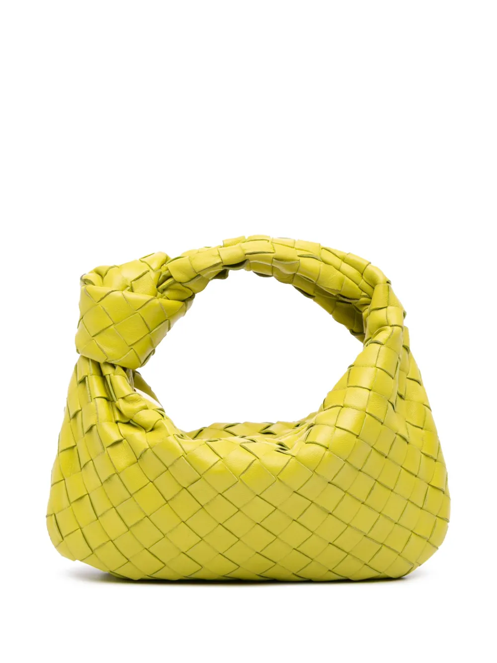 Bottega Veneta Pre-Owned 2012-2025 ミニ ナッパ イントレチャート ジョディ ホーボーバッグ - イエロー Bottega Veneta Pre-Owned 2012-2025 ミニ ナッパ イントレチャート ジョディ ホーボーバッグ - イエロー