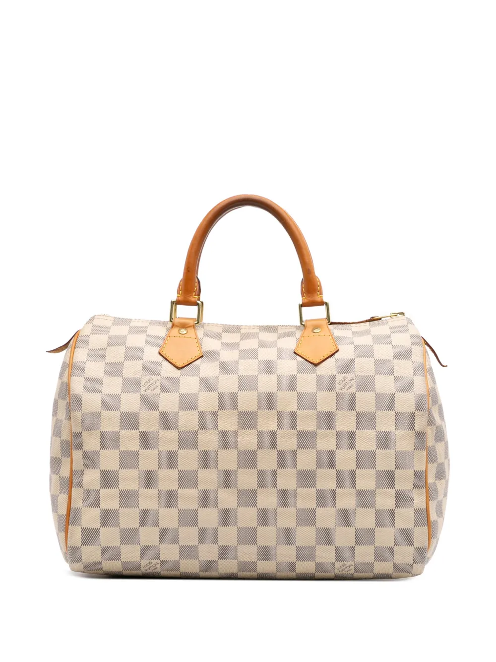 Louis Vuitton Pre-Owned 2014 ダミエ アズール スピーディ 30 ボストンバッグ - ホワイト Louis Vuitton Pre-Owned 2014 ダミエ アズール スピーディ 30 ボストンバッグ - ホワイト