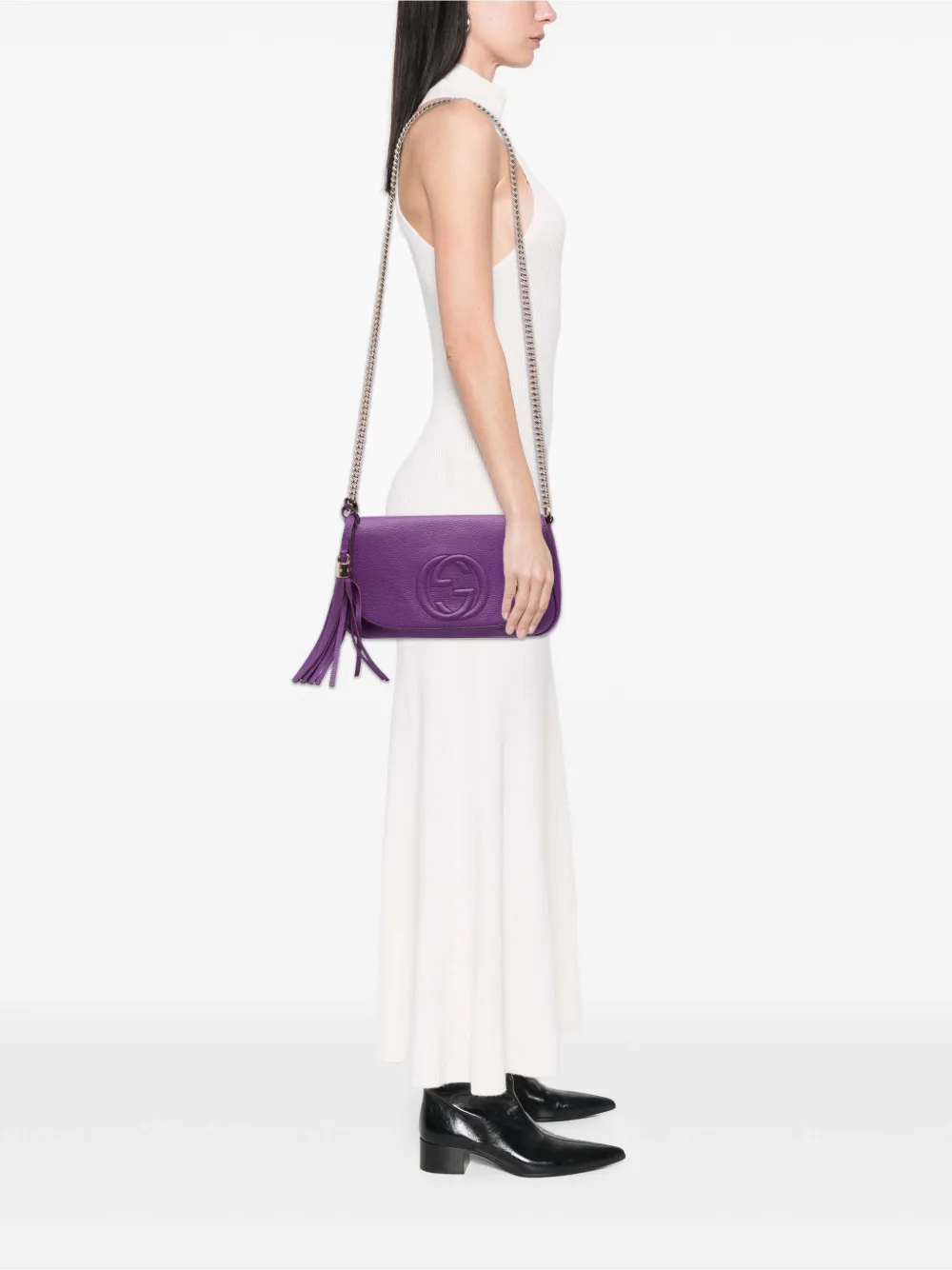 Gucci Pre-Owned 2016-2025 Medium Leather Soho Chain Flap crossbody bag | Pre-Owned | Image 2