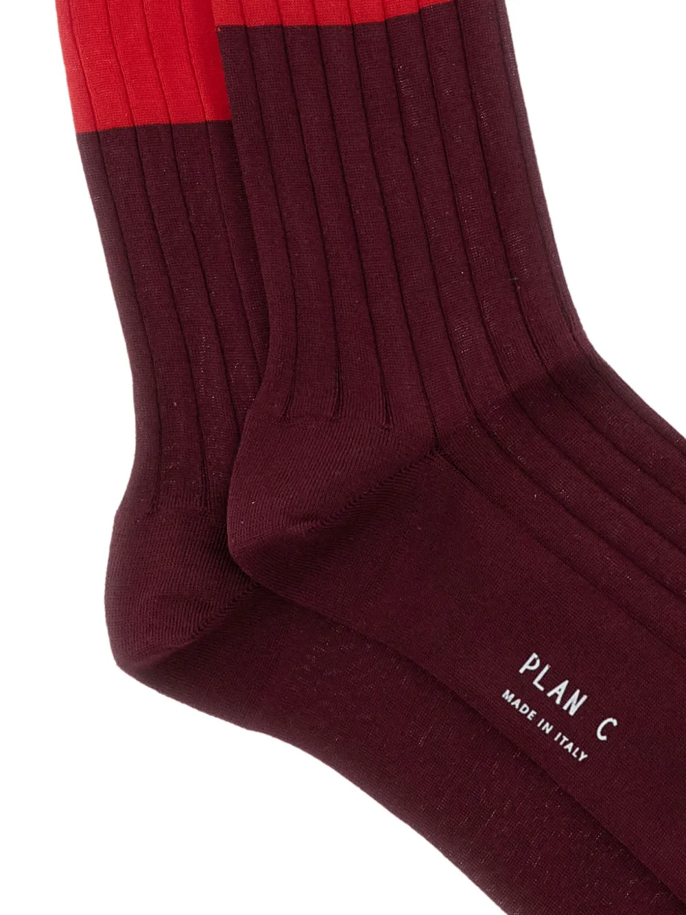 Plan C two-tone ribbed socks | Image 2