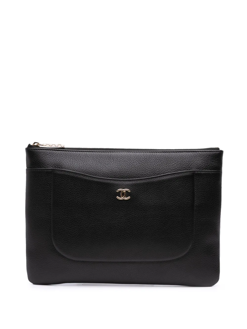 CHANEL Pre-Owned 2017-2018 カーフスキン ネオ エグゼクティブ クラッチバッグ - ブラック CHANEL Pre-Owned 2017-2018 カーフスキン ネオ エグゼクティブ クラッチバッグ - ブラック