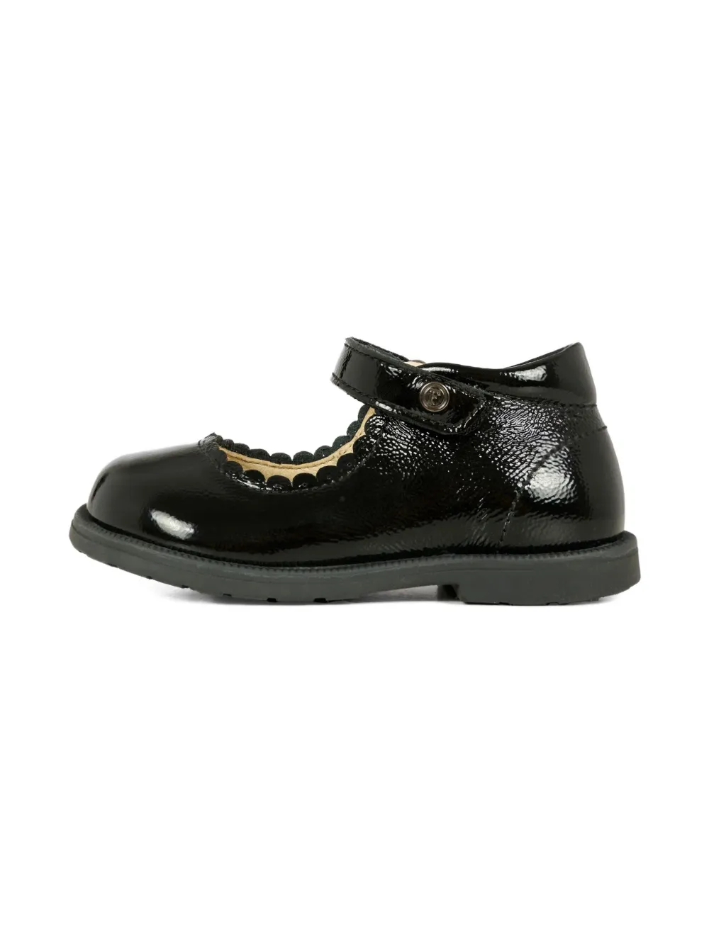 Falcotto calf-leather scalloped-edge ballerinas Black