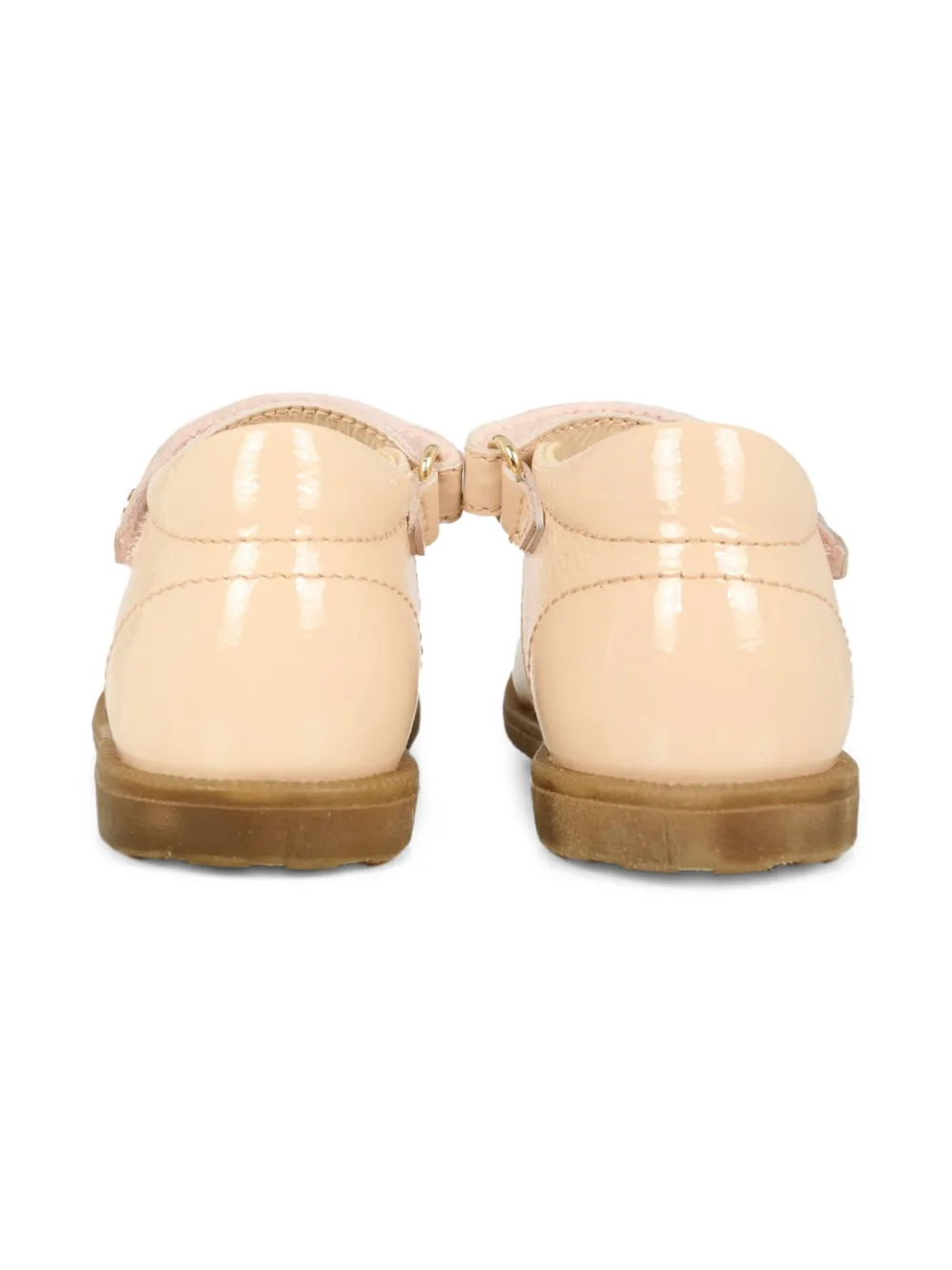 Falcotto calf-leather scalloped-edge ballerinas Pink