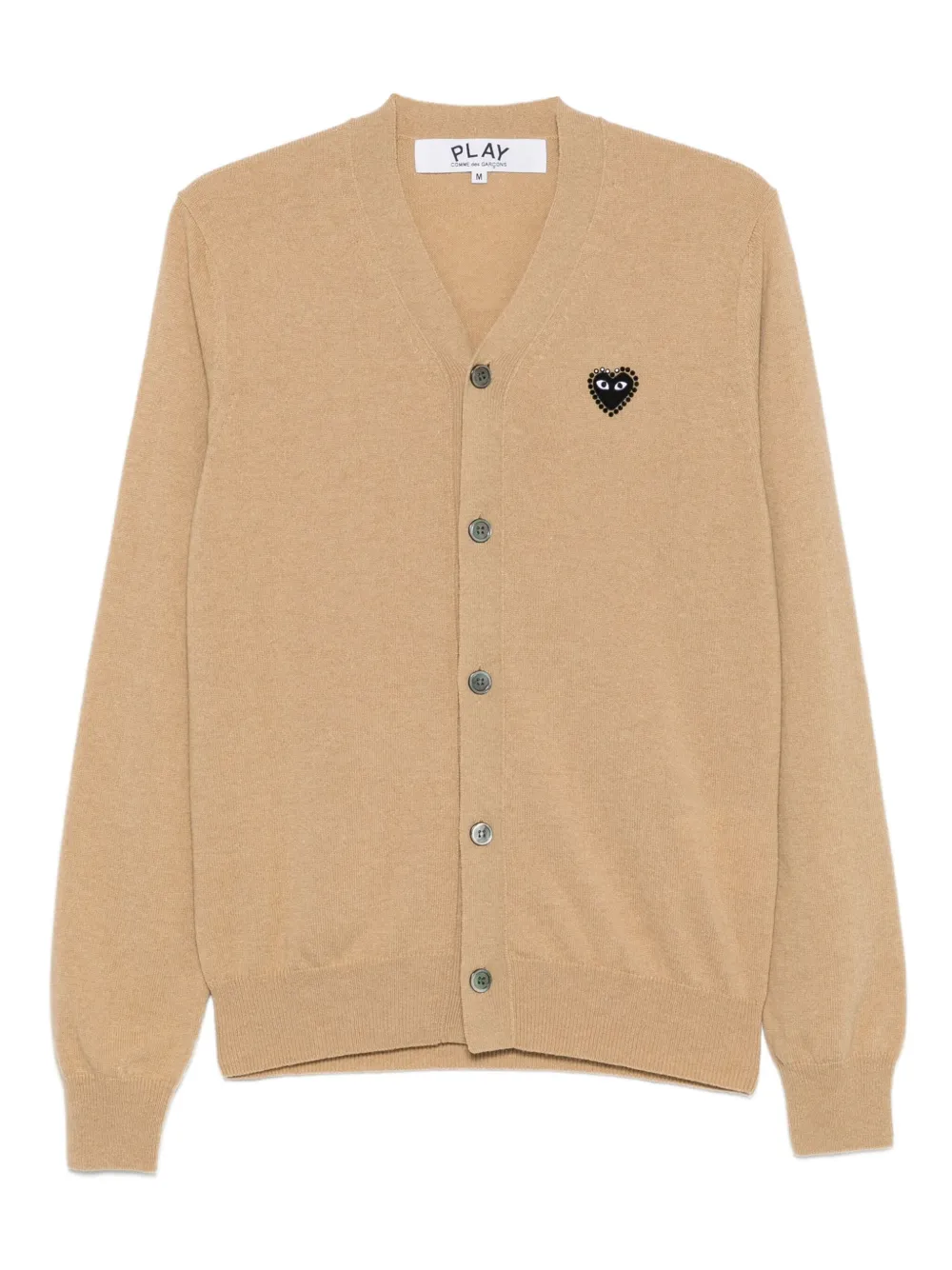 Comme Des Garçons Play logo-heart cardigan | Neutrals | Image 1