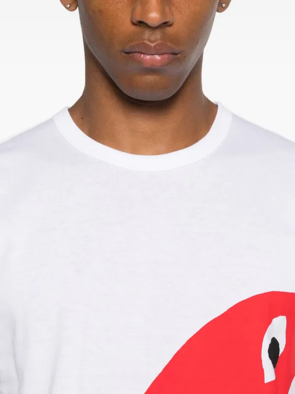 Comme Des Garçons Play ハート ロゴ Tシャツ | ホワイト | FARFETCH JP