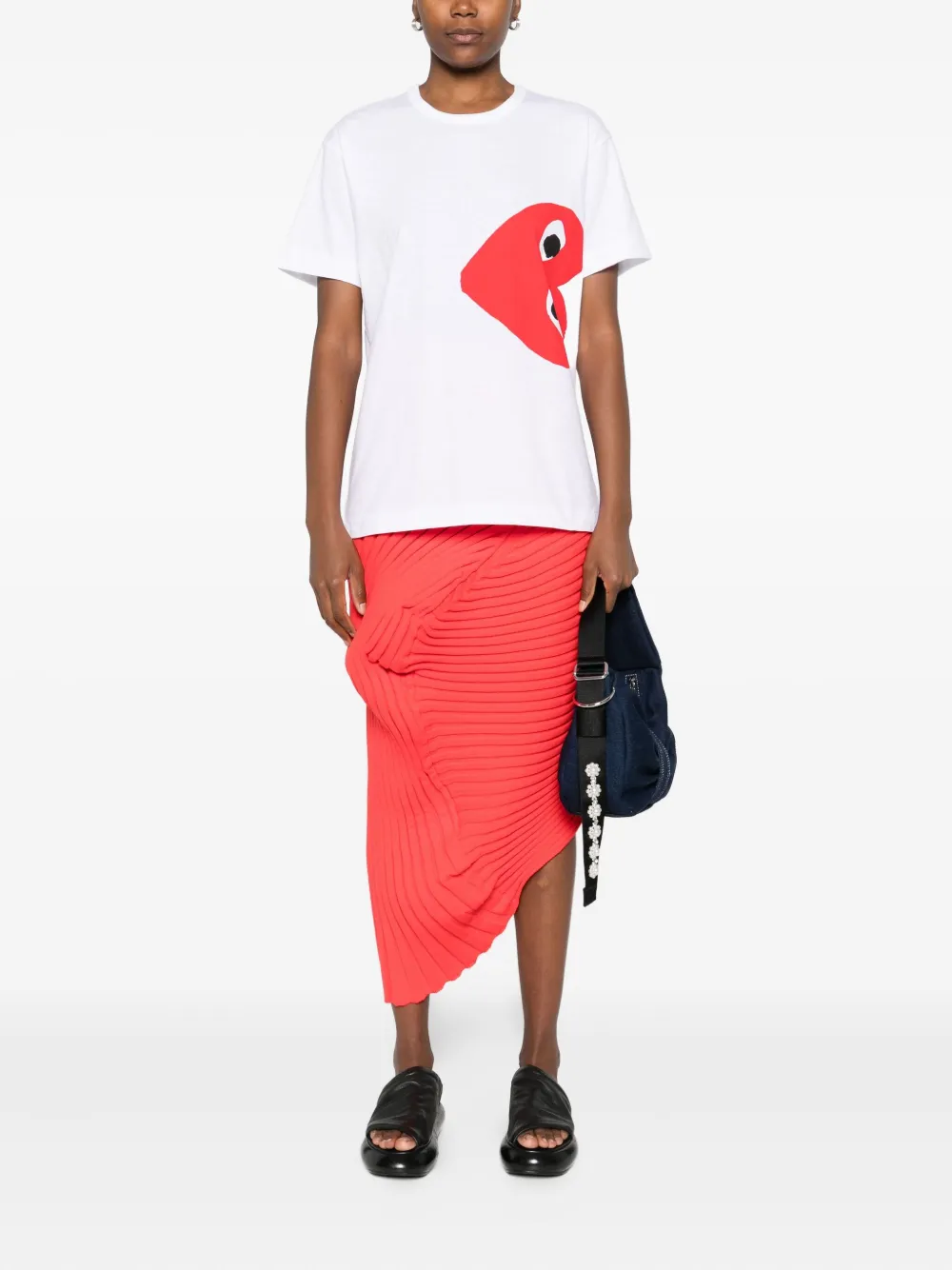 Comme Des Garçons Play T-shirt met hartlogo Wit