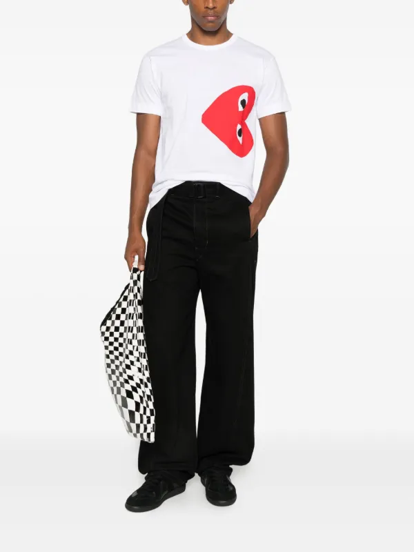 Comme Des Garçons Play ハート ロゴ Tシャツ | ホワイト | FARFETCH JP