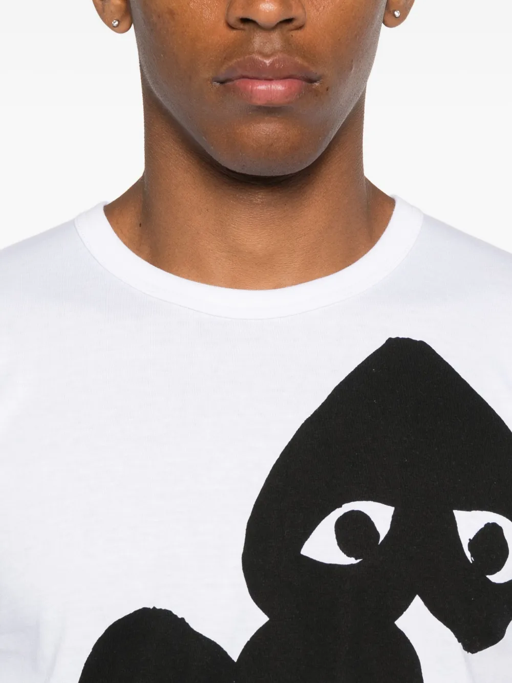 Comme Des Garçons Play Logo T-shirt In White