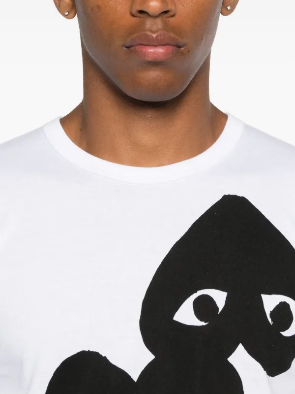 COMME des GARCONS Tシャツ Comme Des Garçons Play ロゴ Tシャツ | ホワイト | FARFETCH JP