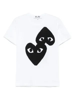 Comme Des Garçons Play ロゴアップリケ Tシャツ 通販 - FARFETCH