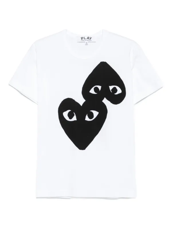Comme Des Garçons Play ロゴ Tシャツ | ホワイト | FARFETCH JP