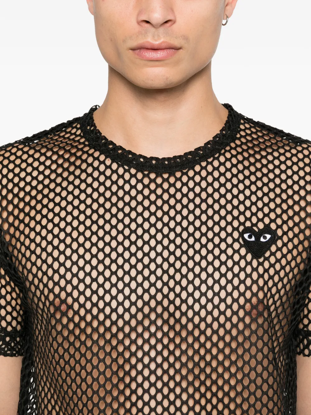 Comme Des Garçons Play T-shirt met logopatch Zwart