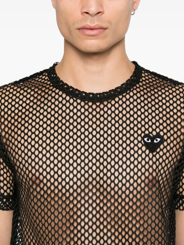 Comme Des Garçons Play ロゴ Tシャツ | ブラック | FARFETCH JP