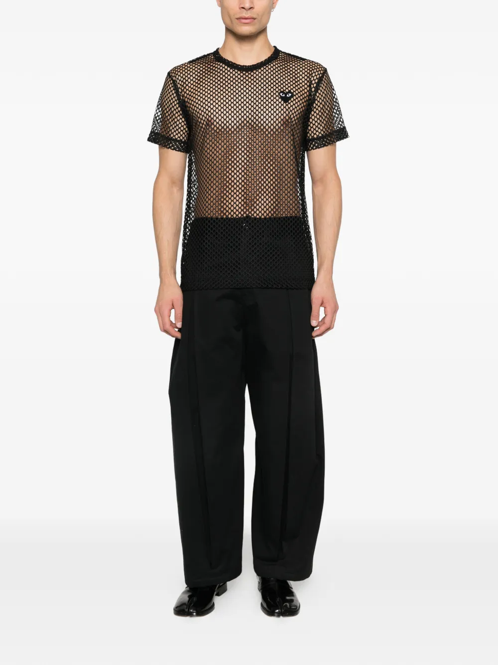 Comme Des Garçons Play T-shirt met logopatch Zwart