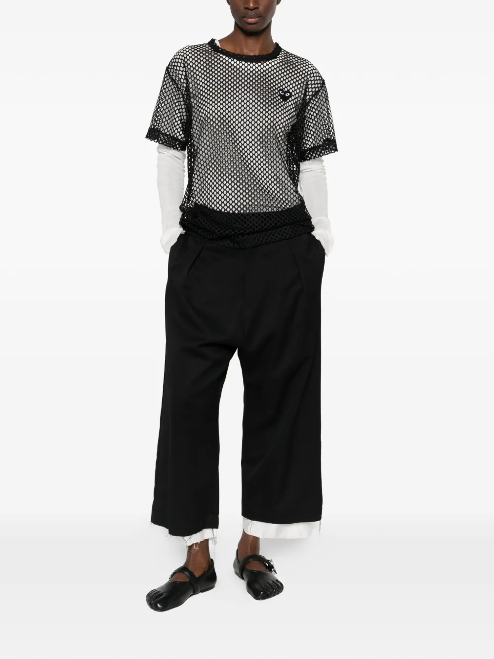 Comme Des Garçons Play T-shirt met logopatch Zwart