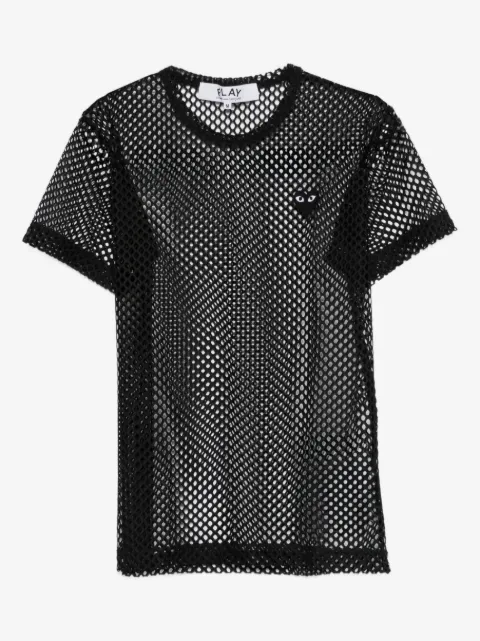 Comme Des Garçons Play Camiseta com patch de logo