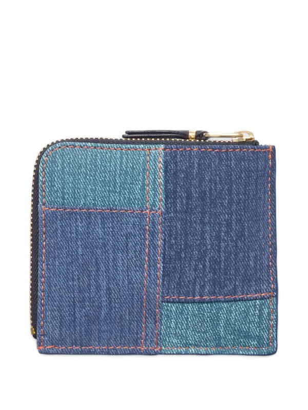Comme Des Garçons Wallet denim-print Wallet | Blue | FARFETCH
