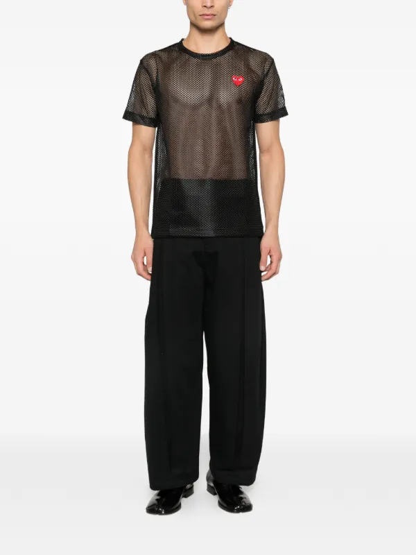 Comme Des Garçons Play メッシュ Tシャツ | グレー | FARFETCH JP