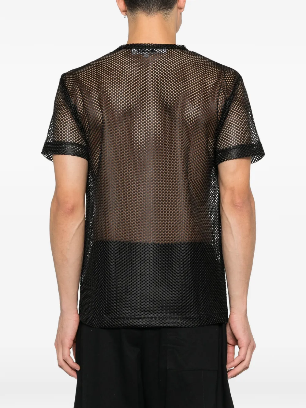 Comme Des Garçons Play Mesh T-shirt met logopatch Grijs