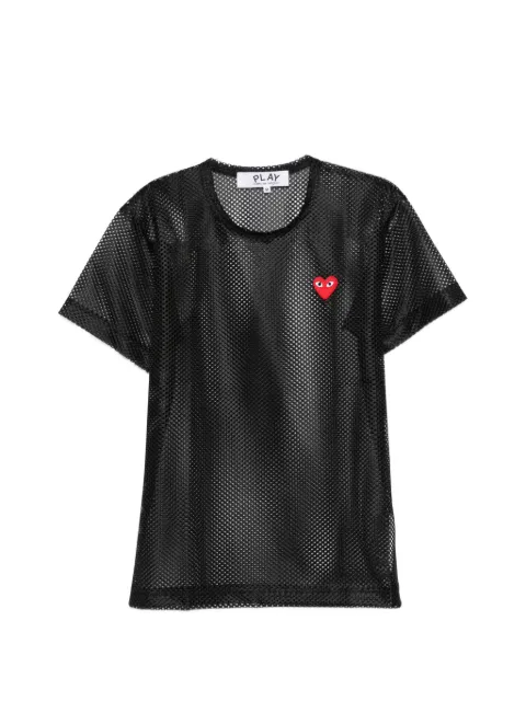 Comme Des Garçons Play mesh logo-patch T-shirt