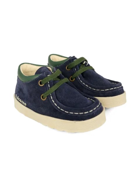 Falcotto suede leather lace-up shoes