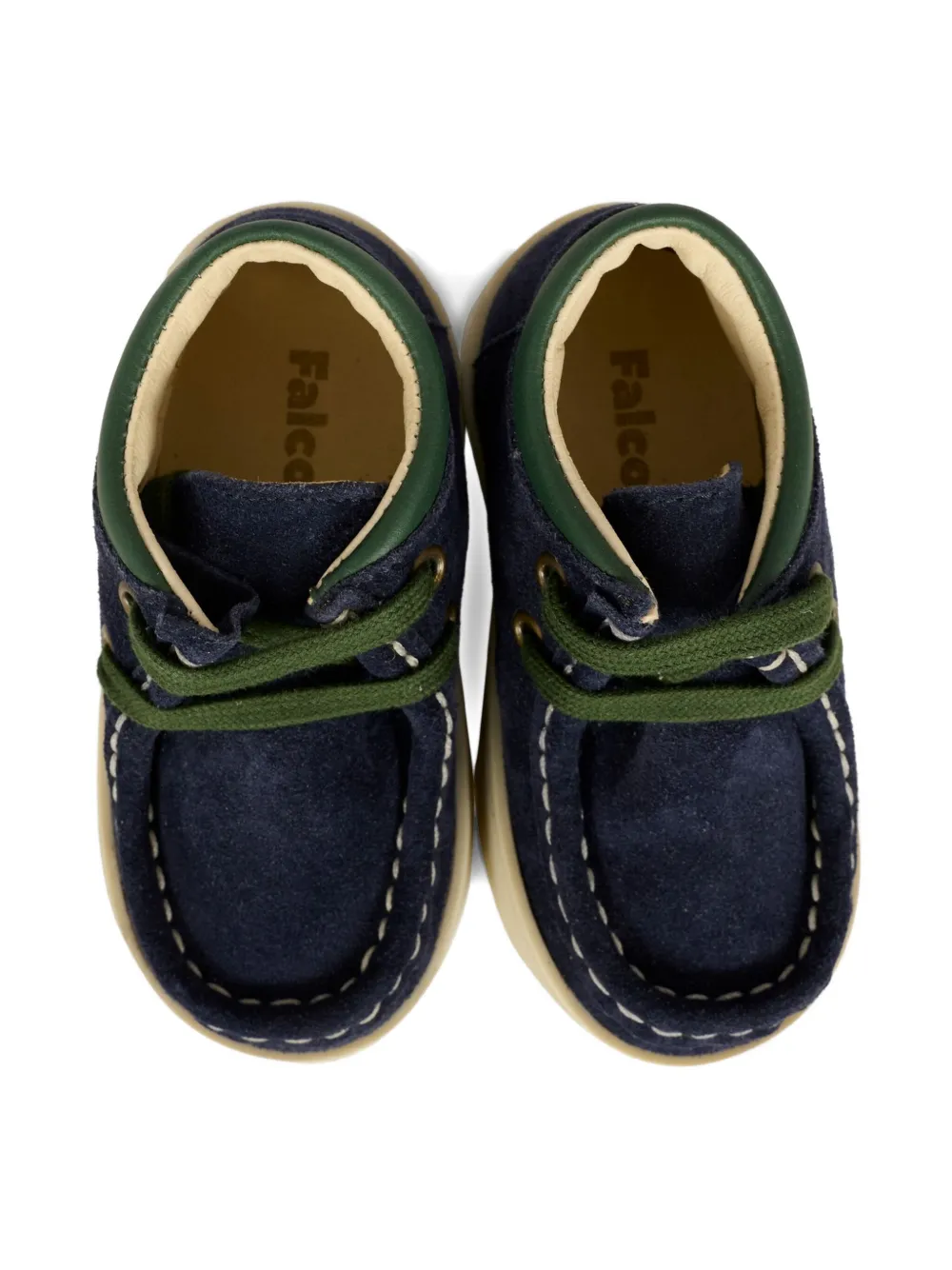 Falcotto suede leather lace-up shoes Blue