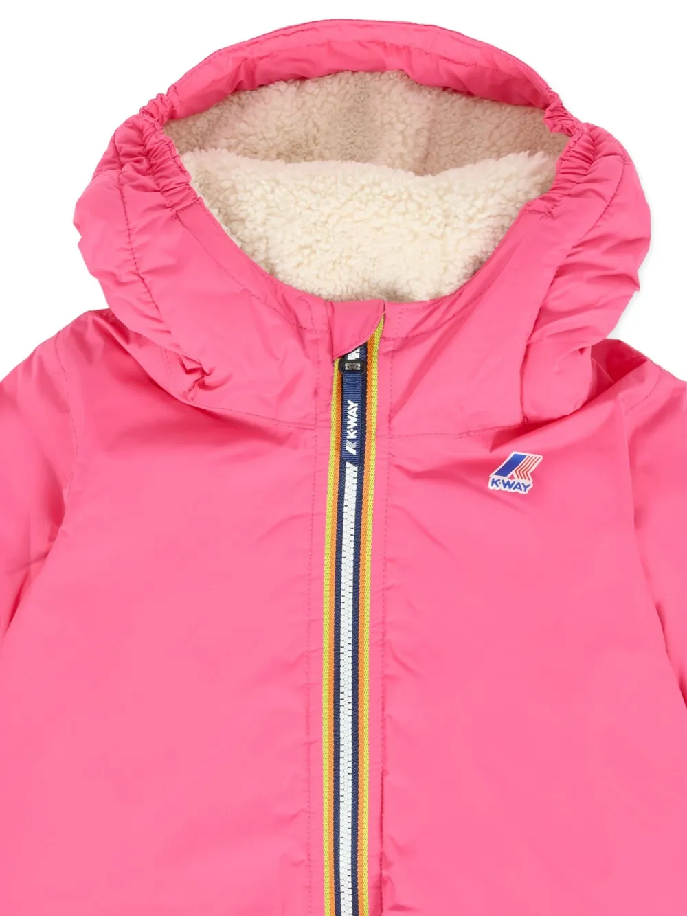 K Way Kids hooded padded jacket Roze