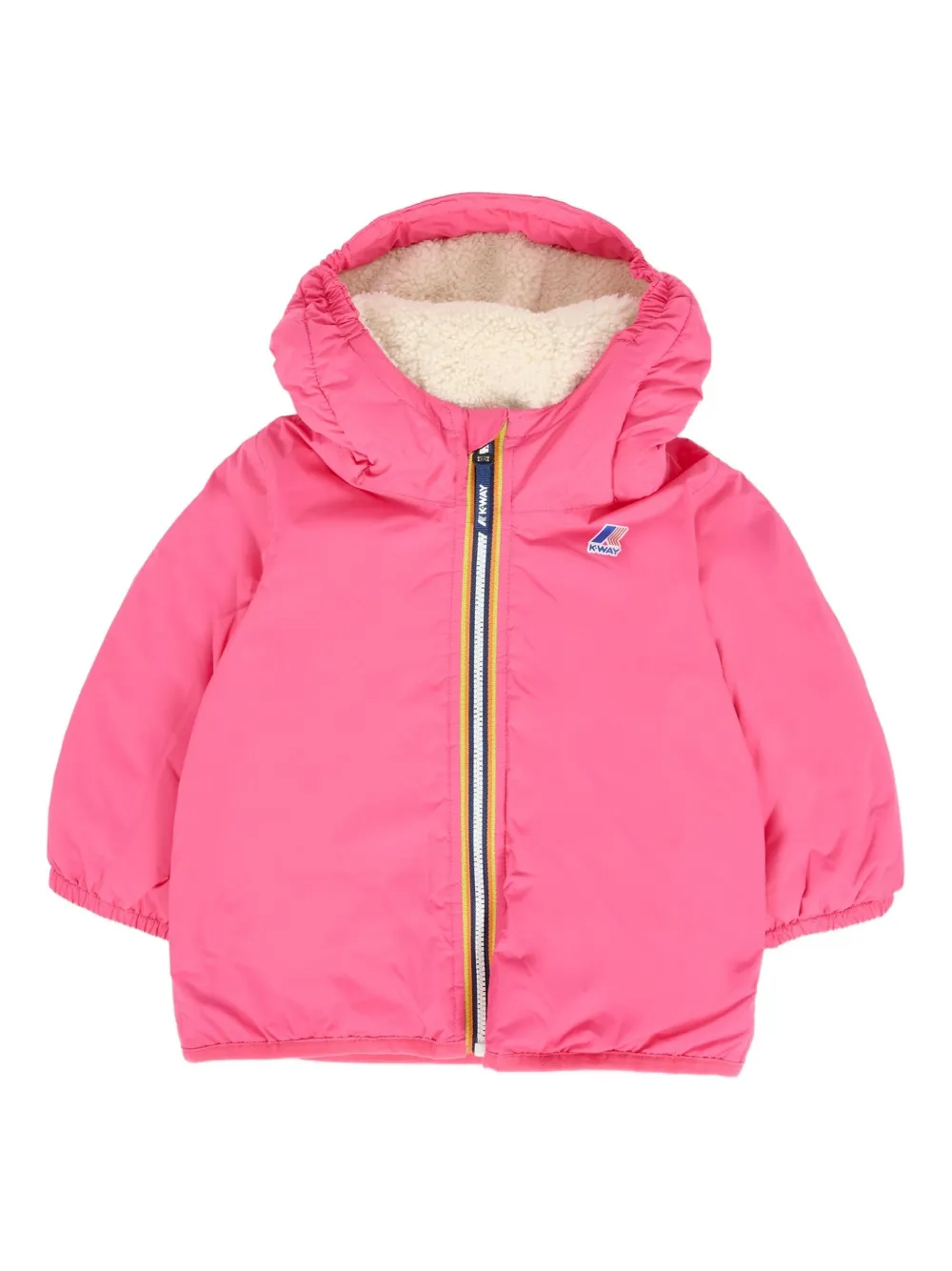 K Way Kids hooded padded jacket Roze