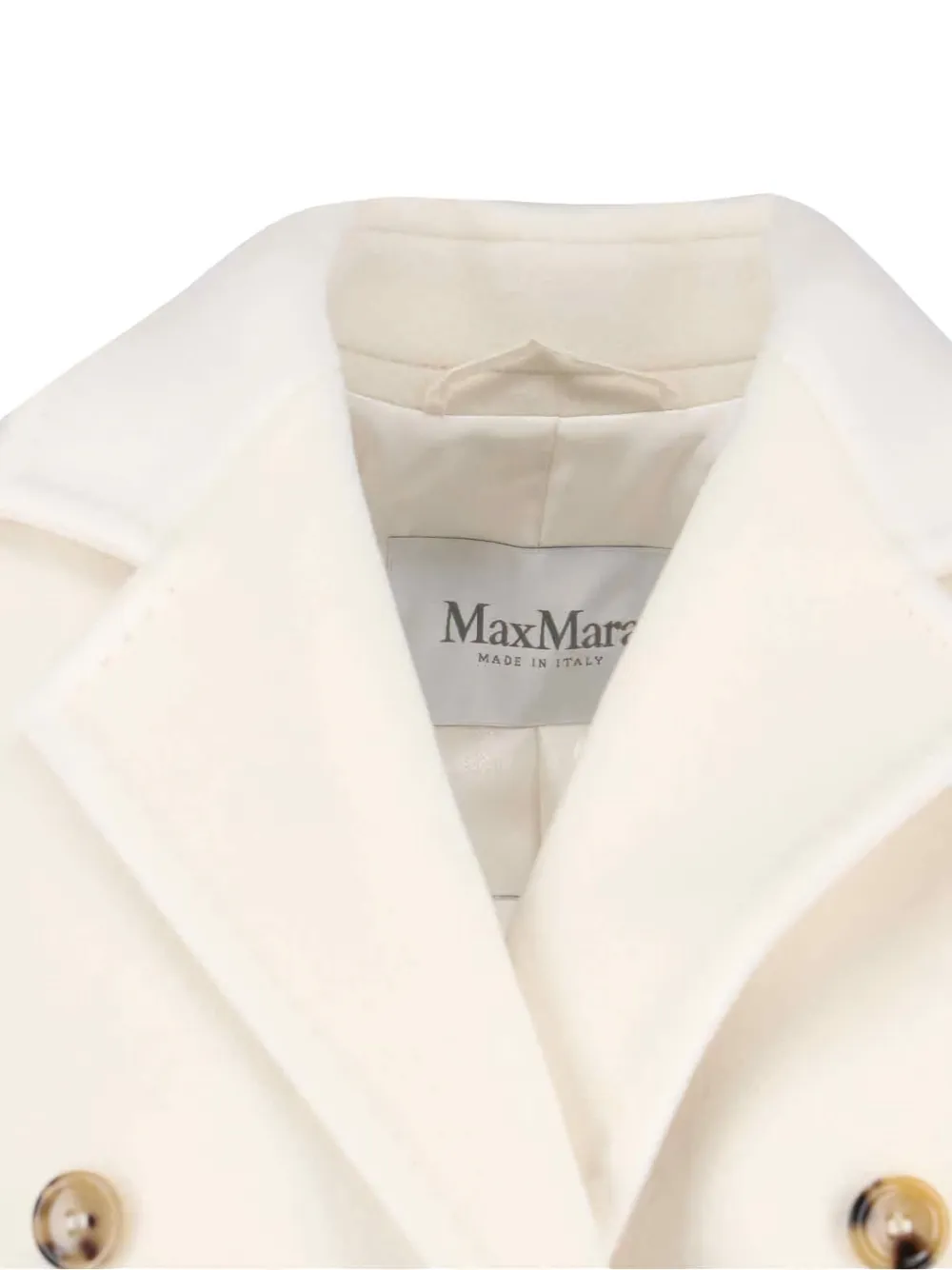 Max Mara double-breasted button coat Wit