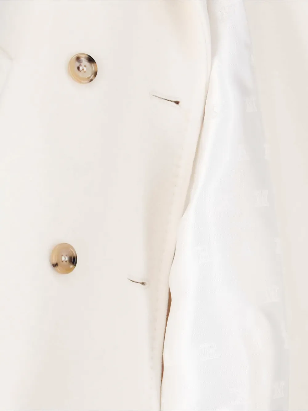 Max Mara double-breasted button coat Wit
