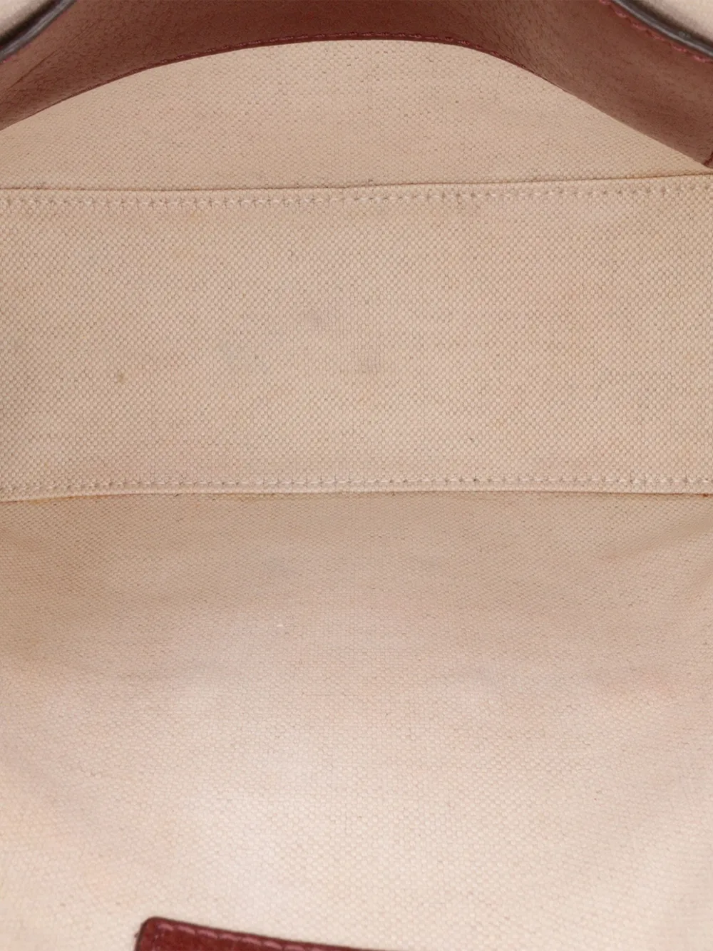 Pre-owned Gucci 2016-2025 Mini Gg Supreme Horsebit 1955 Top Handle Bag Satchel In Brown