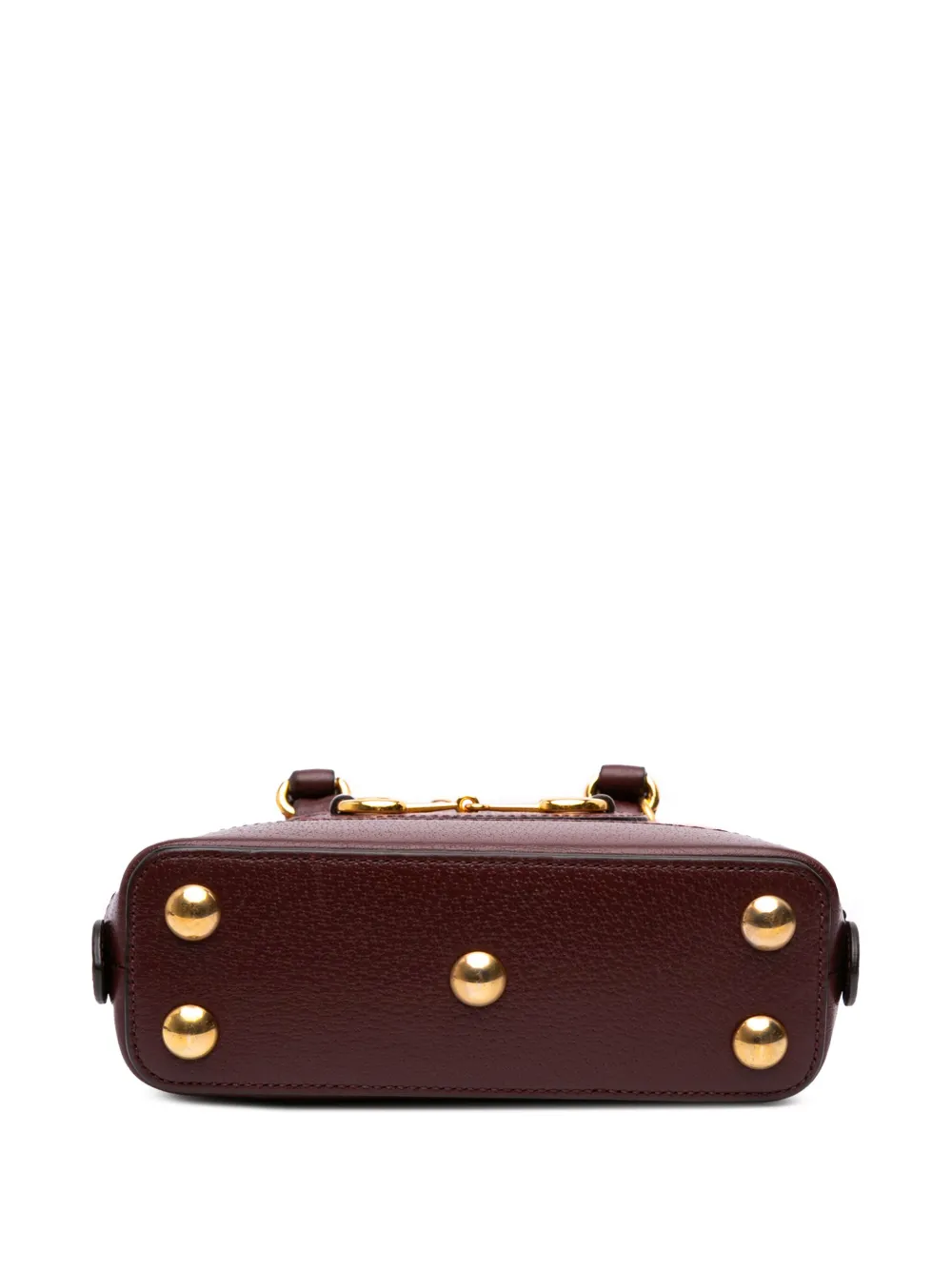 Pre-owned Gucci 2016-2025 Mini Gg Supreme Horsebit 1955 Top Handle Bag Satchel In Brown
