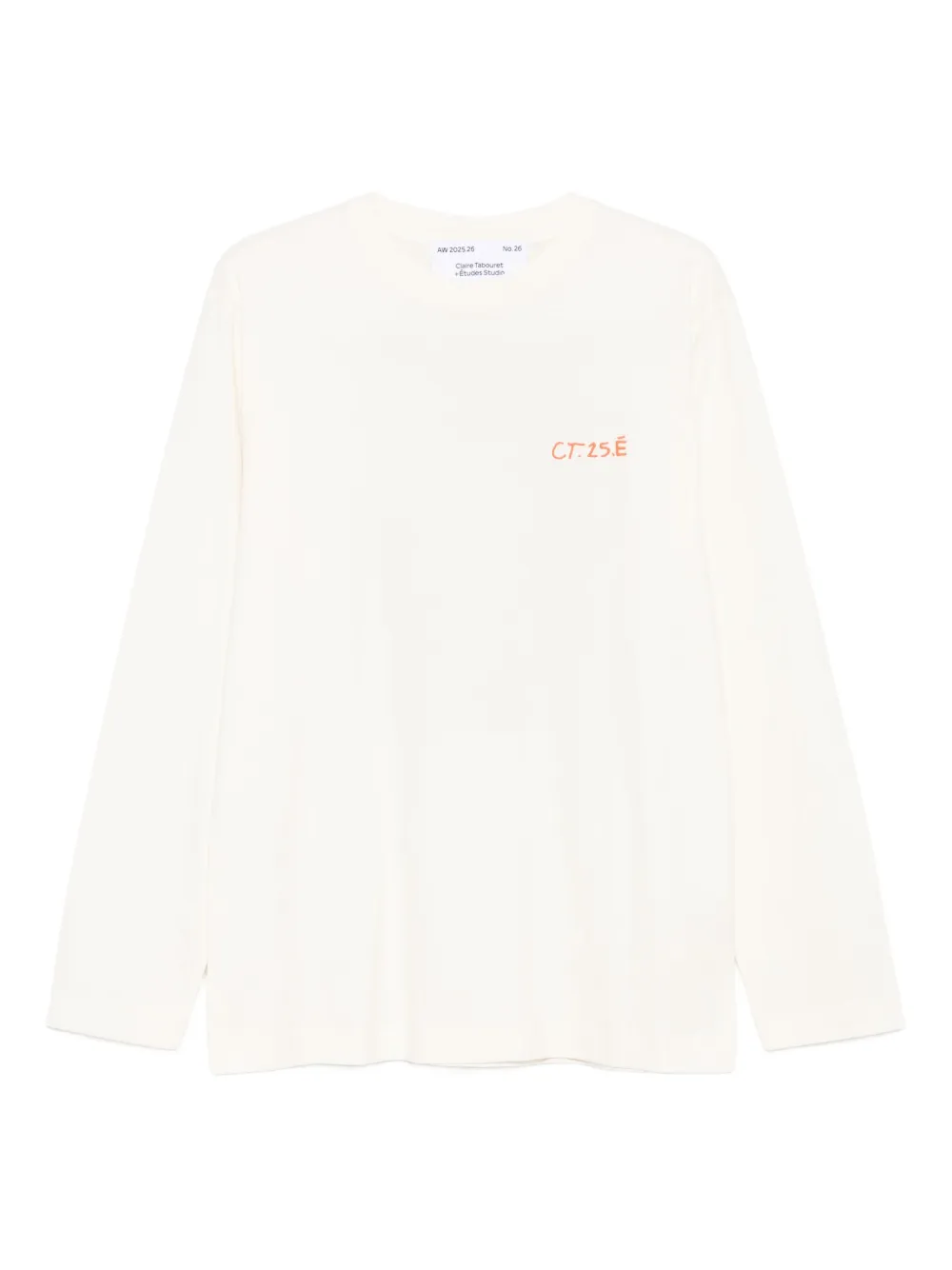 Etudes Studio Long-sleeve Portrait-print T-shirt In White