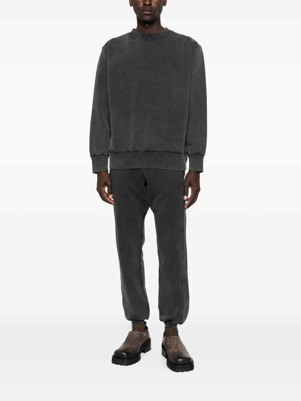 Études Studio É crew-neck washed-effect sweatshirt - Grijs