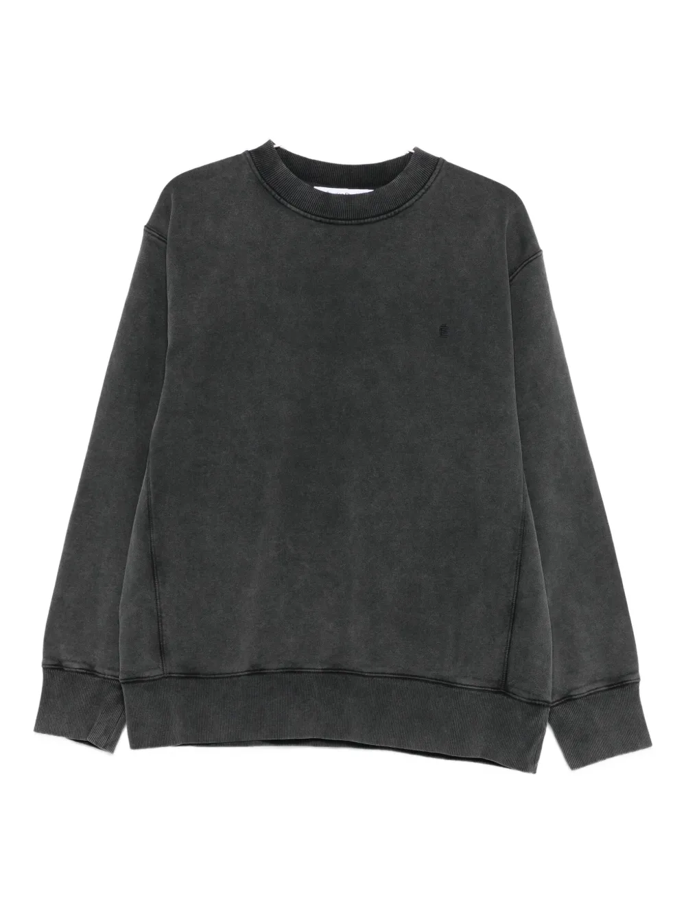 Etudes Studio É Crew-neck Washed-effect Sweatshirt In Gray