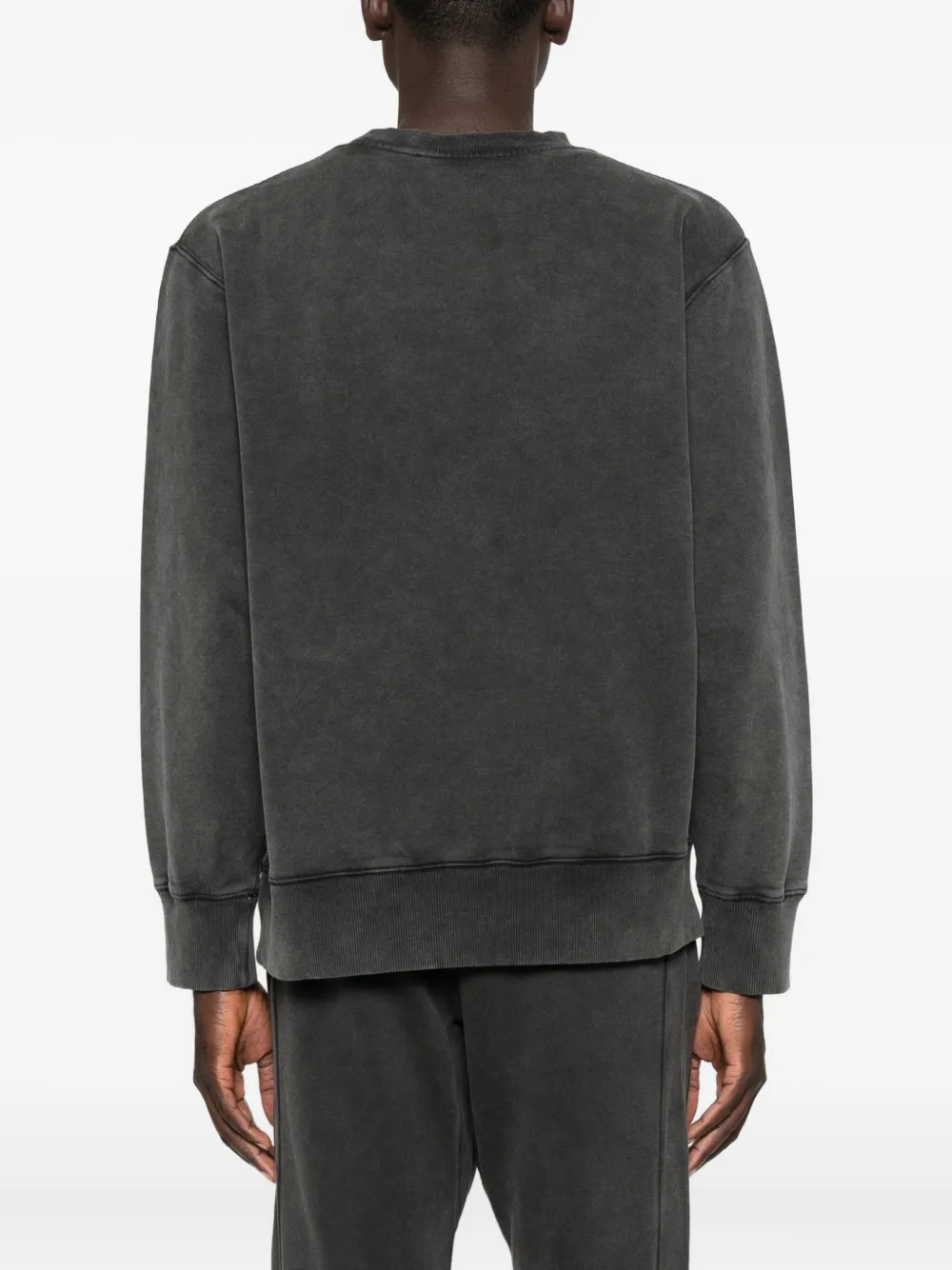 Etudes Studio É Crew-neck Washed-effect Sweatshirt In Gray