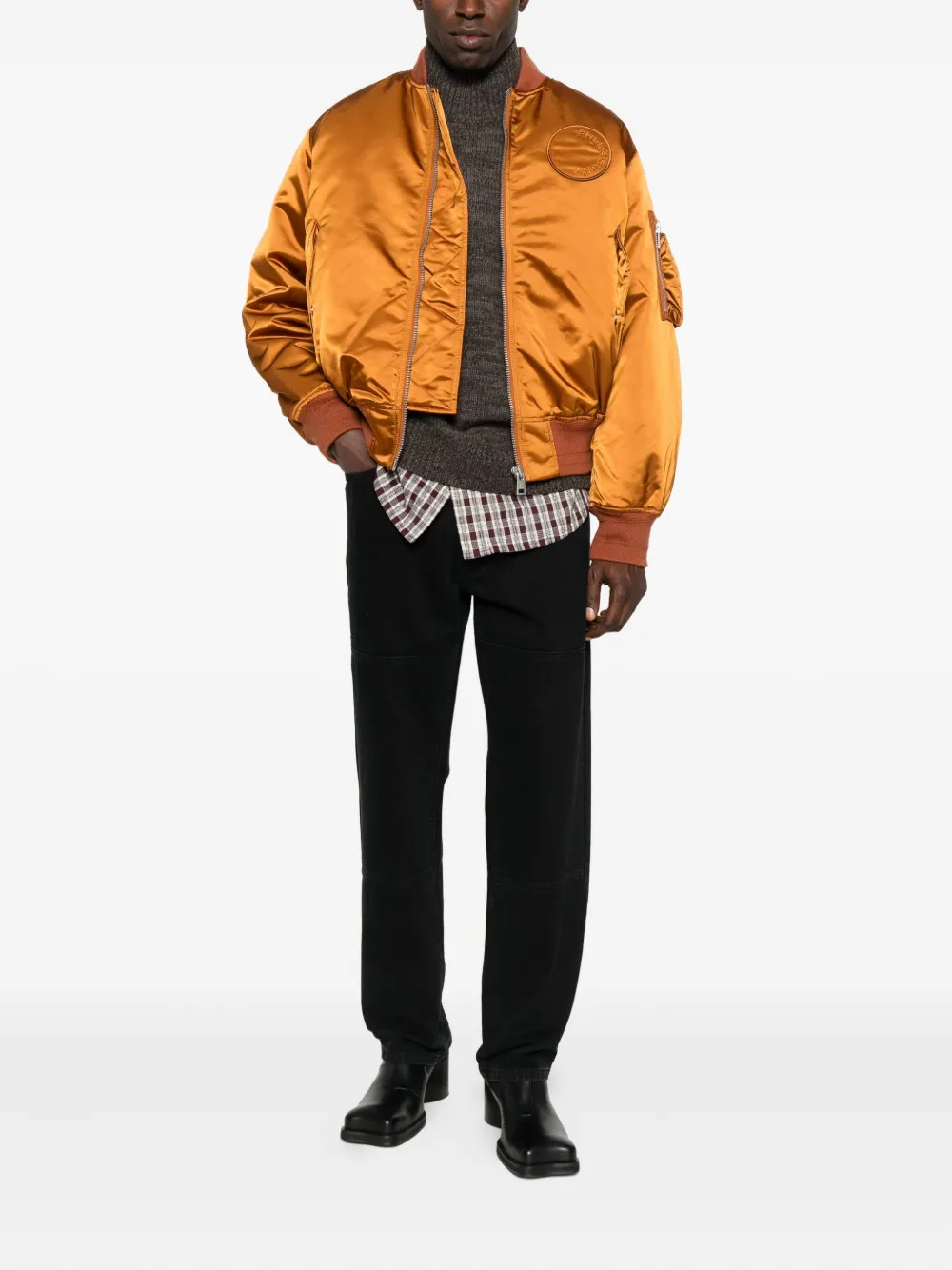 Études Studio logo-embroidered satin bomber jacket | Bomber Jackets | Image 2