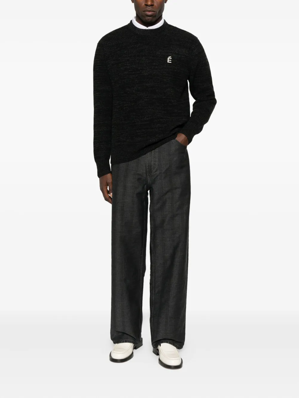 Études Studio logo-embroidered round-neck sweater | Knitted Sweaters | Image 2