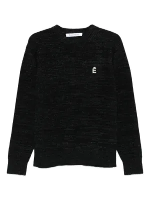 Martine Rose Chenille V-neck Sweater | Black | FARFETCH