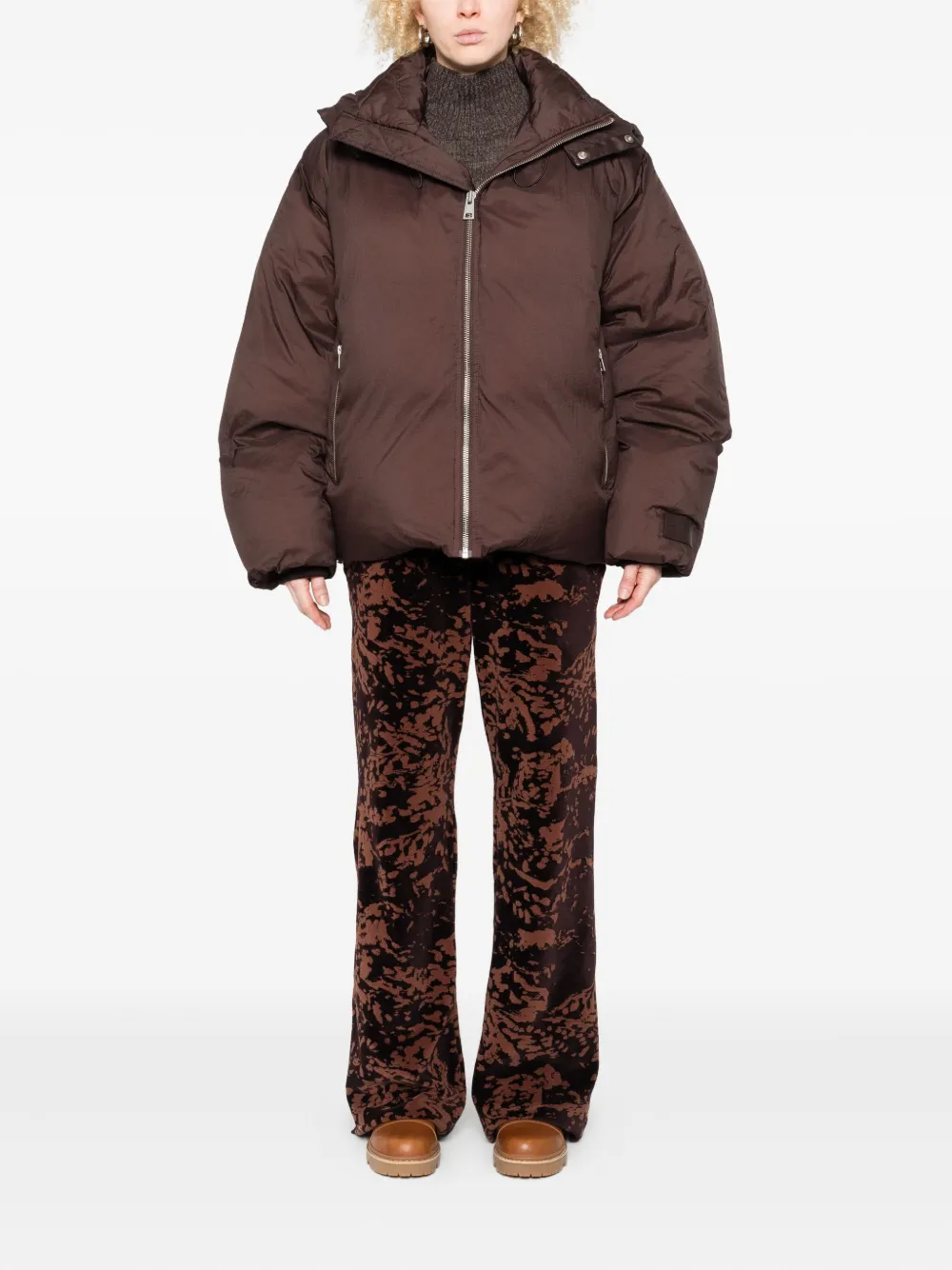  études Studio Zip-front Hooded Jacket - Brown 