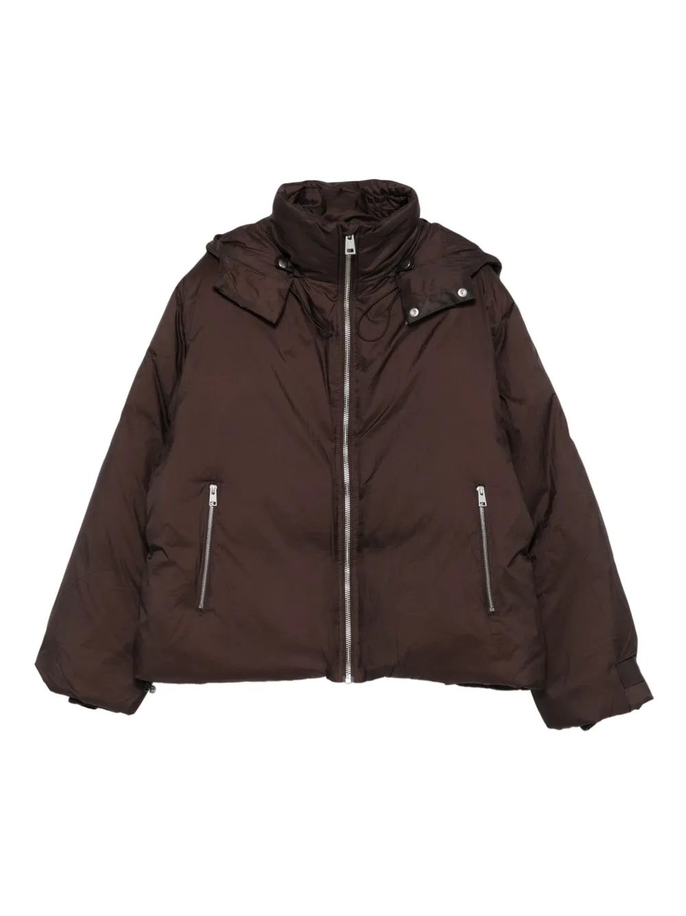 Études Studio zip-front hooded jacket | Brown | Image 1