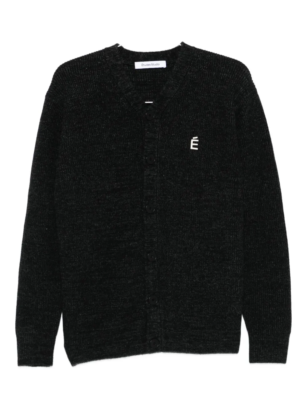 Etudes Studio V-neck Ribbed Cardigan In Black