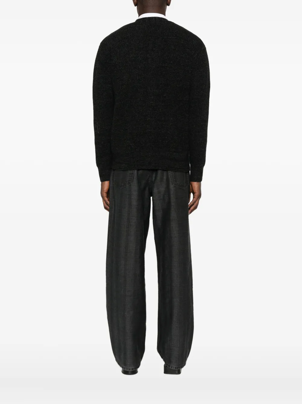 Etudes Studio V-neck Ribbed Cardigan In Black