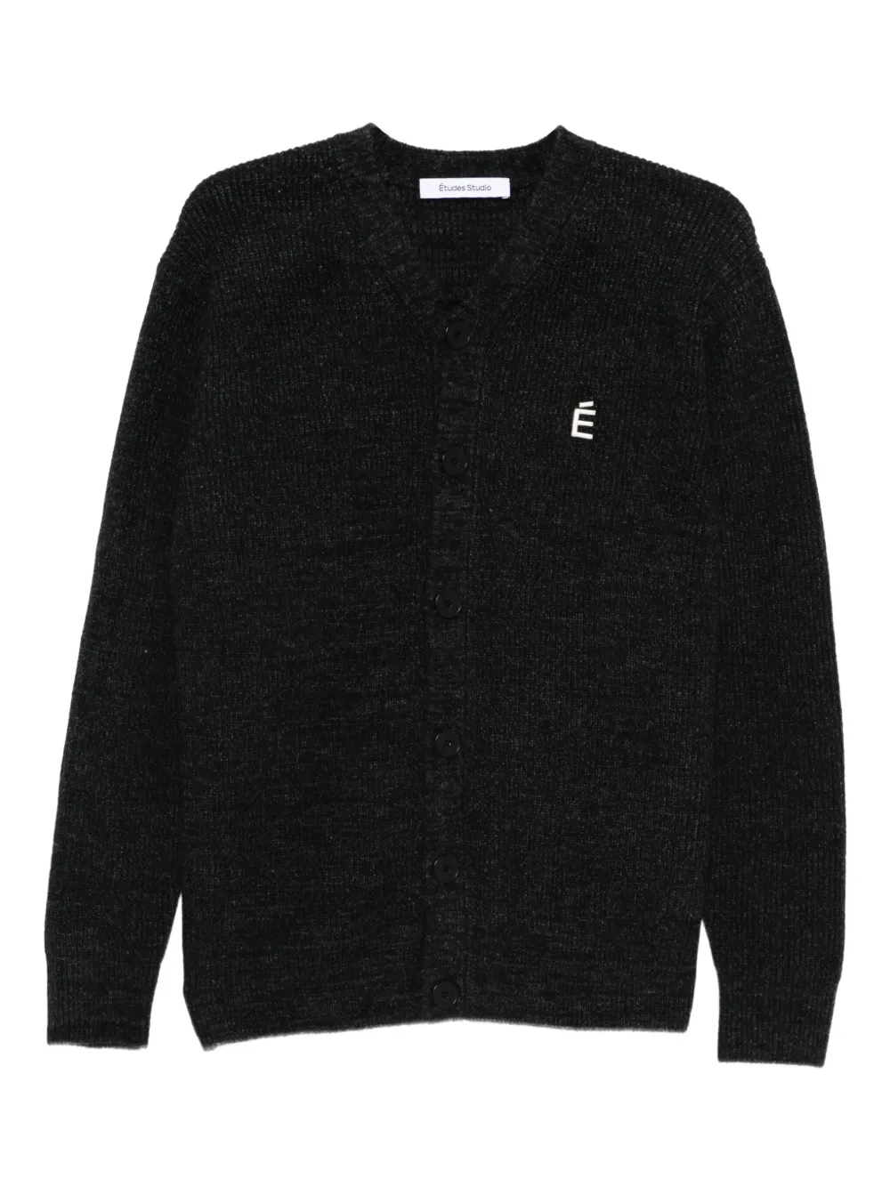 Études Studio V-neck ribbed cardigan | Grey | Image 1