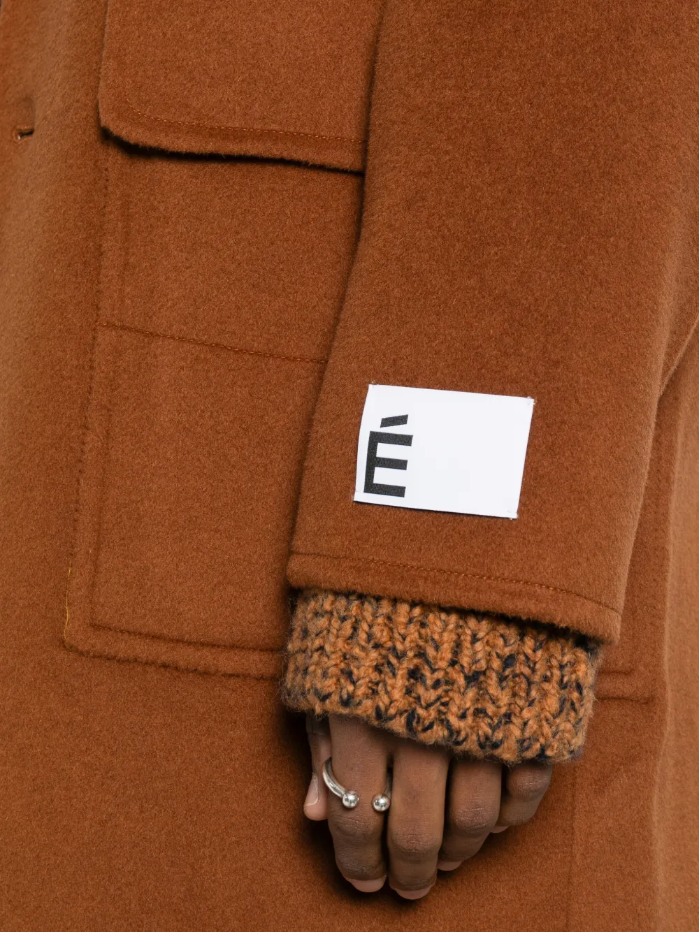 Etudes Studio Button-up Wool Coat In Brown